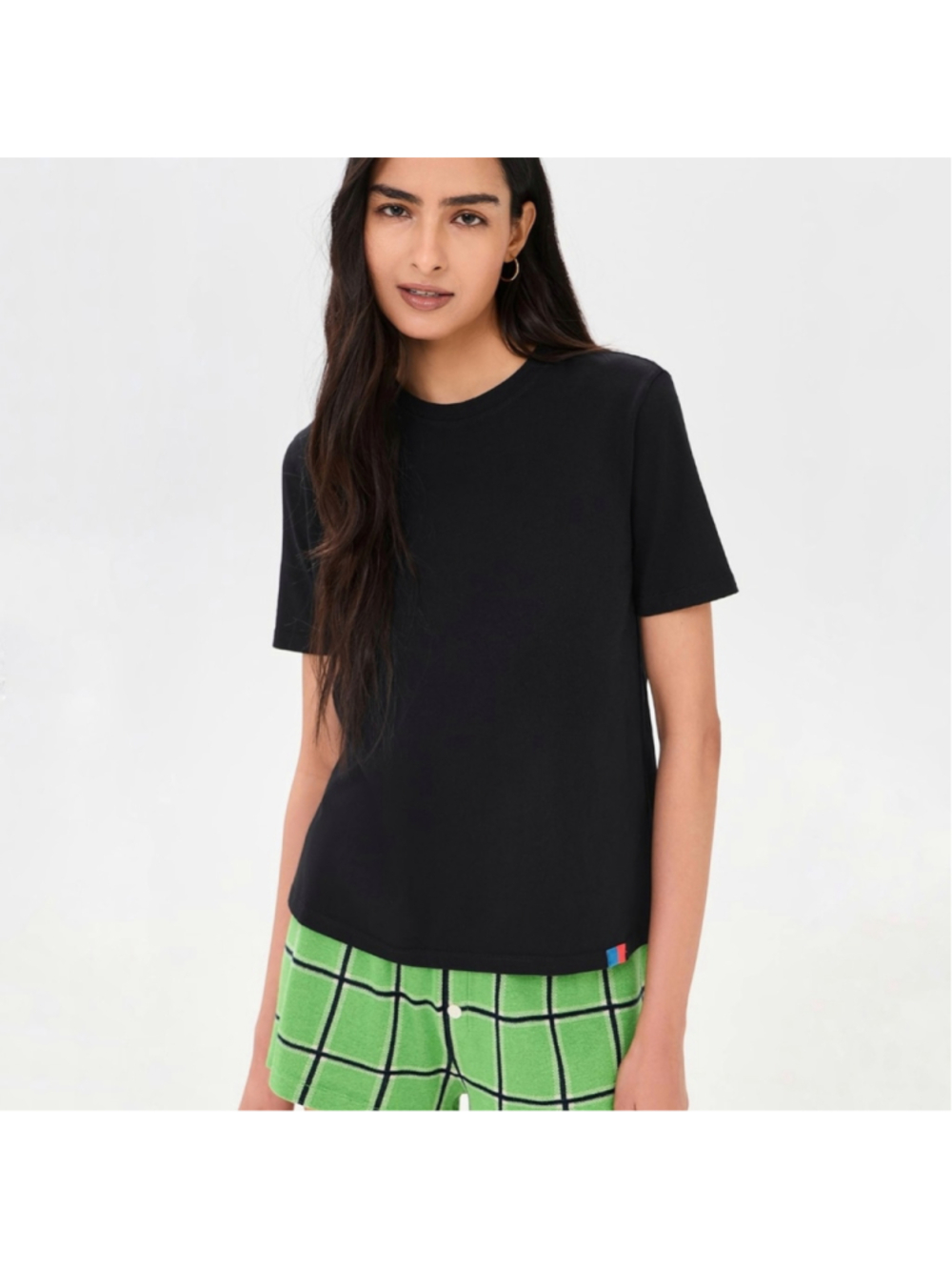 Kule The Modern Tee solid black shirt sleeve crew neck shirt women's small